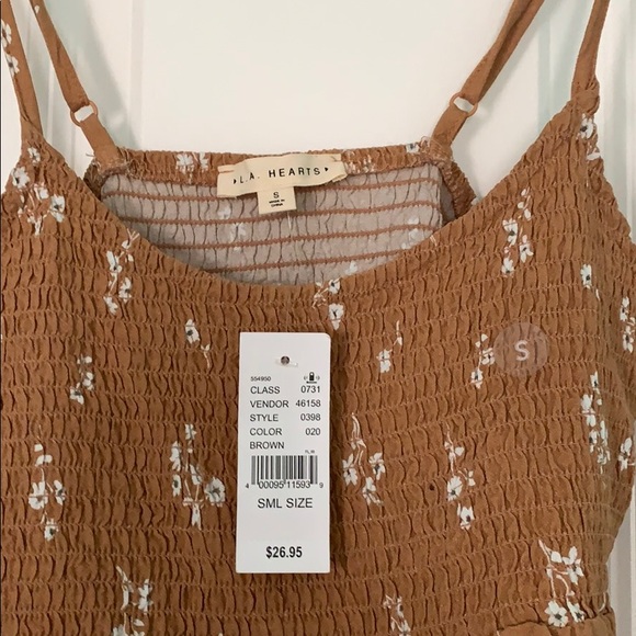 Pacsun Brown floral top - Picture 2 of 3